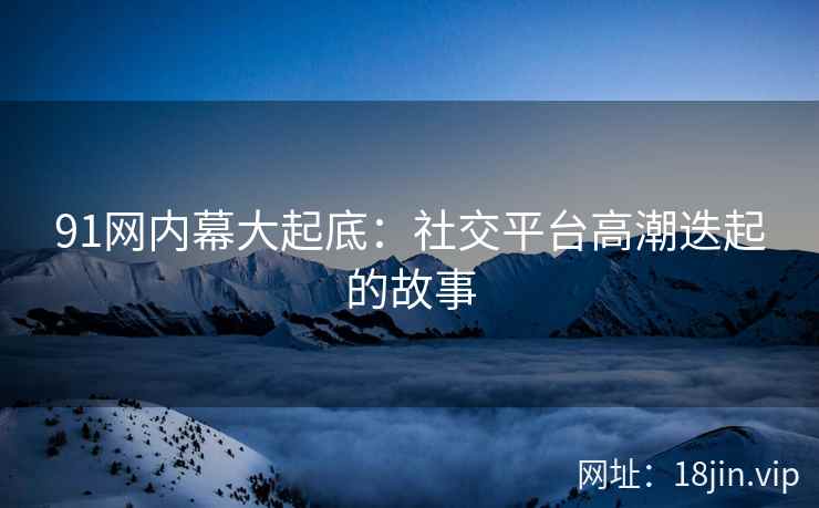 91网内幕大起底：社交平台高潮迭起的故事