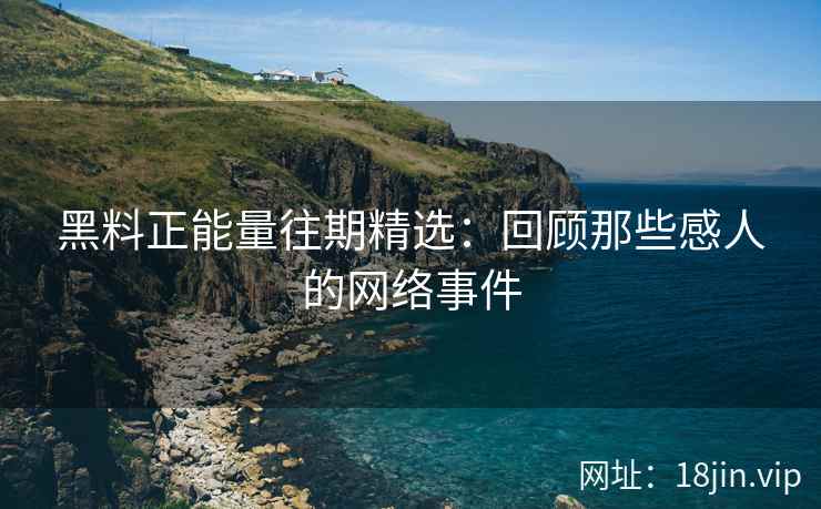 黑料正能量往期精选：回顾那些感人的网络事件